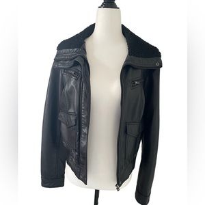 Faux Leather Coat